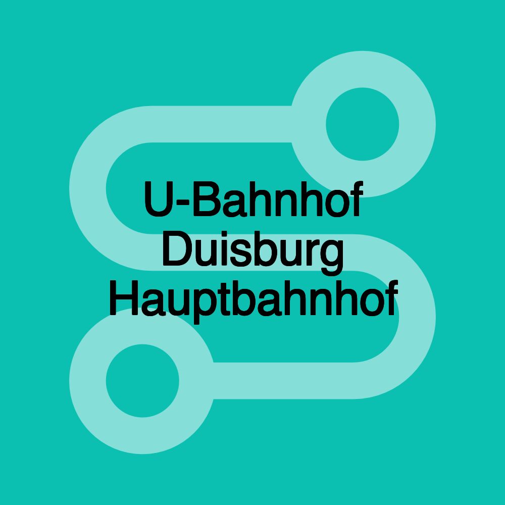 U-Bahnhof Duisburg Hauptbahnhof