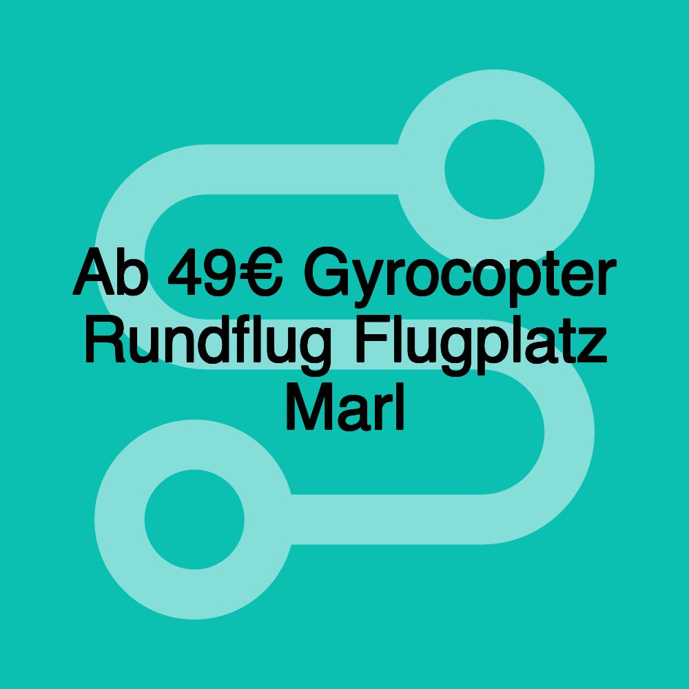 Ab 49€ Gyrocopter Rundflug Flugplatz Marl