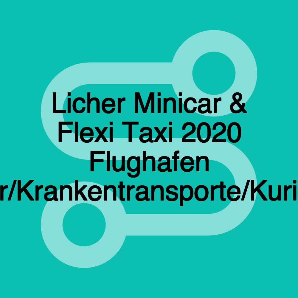 Licher Minicar & Flexi Taxi 2020 Flughafen Transfer/Krankentransporte/Kurirfahrten