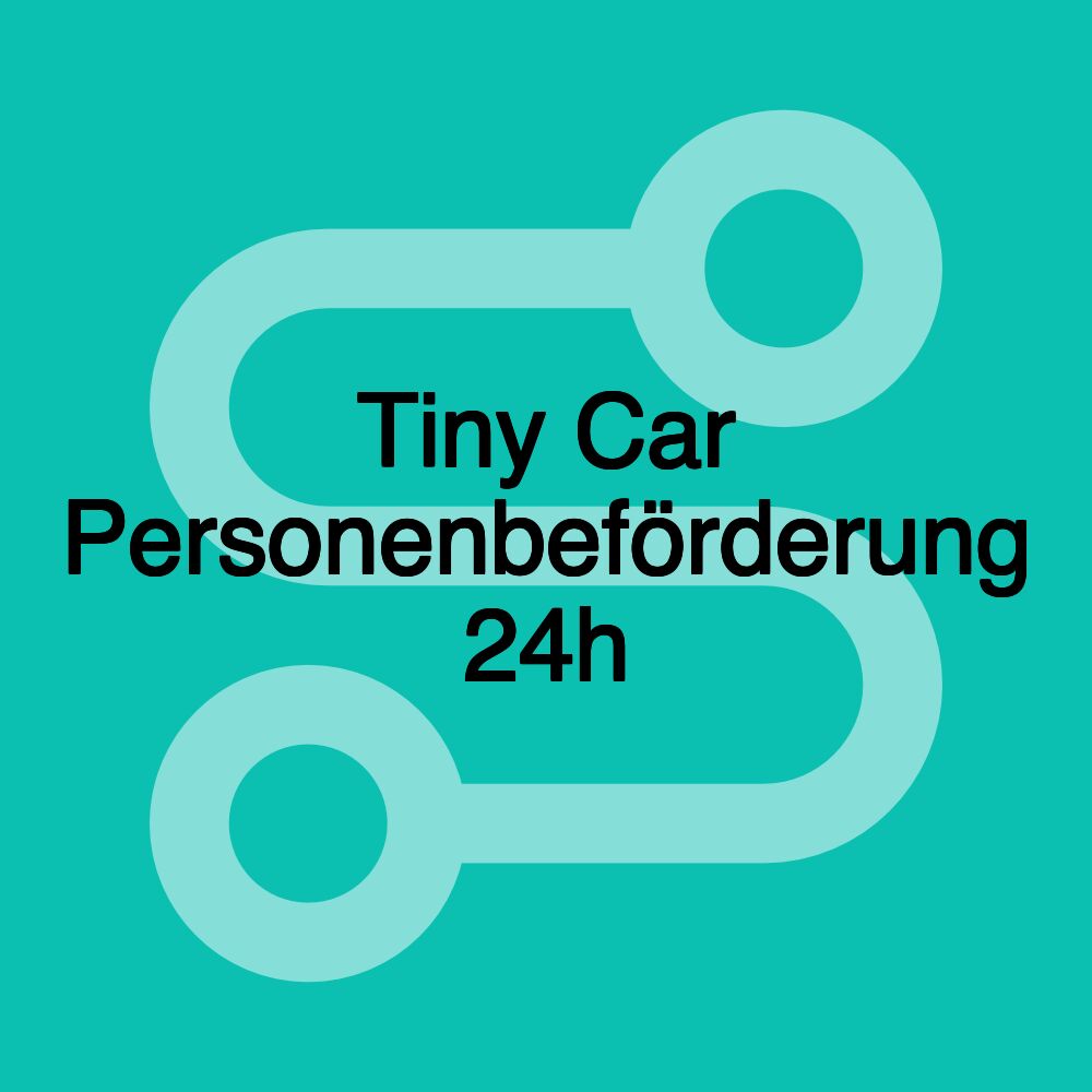 Tiny Car Personenbeförderung 24h