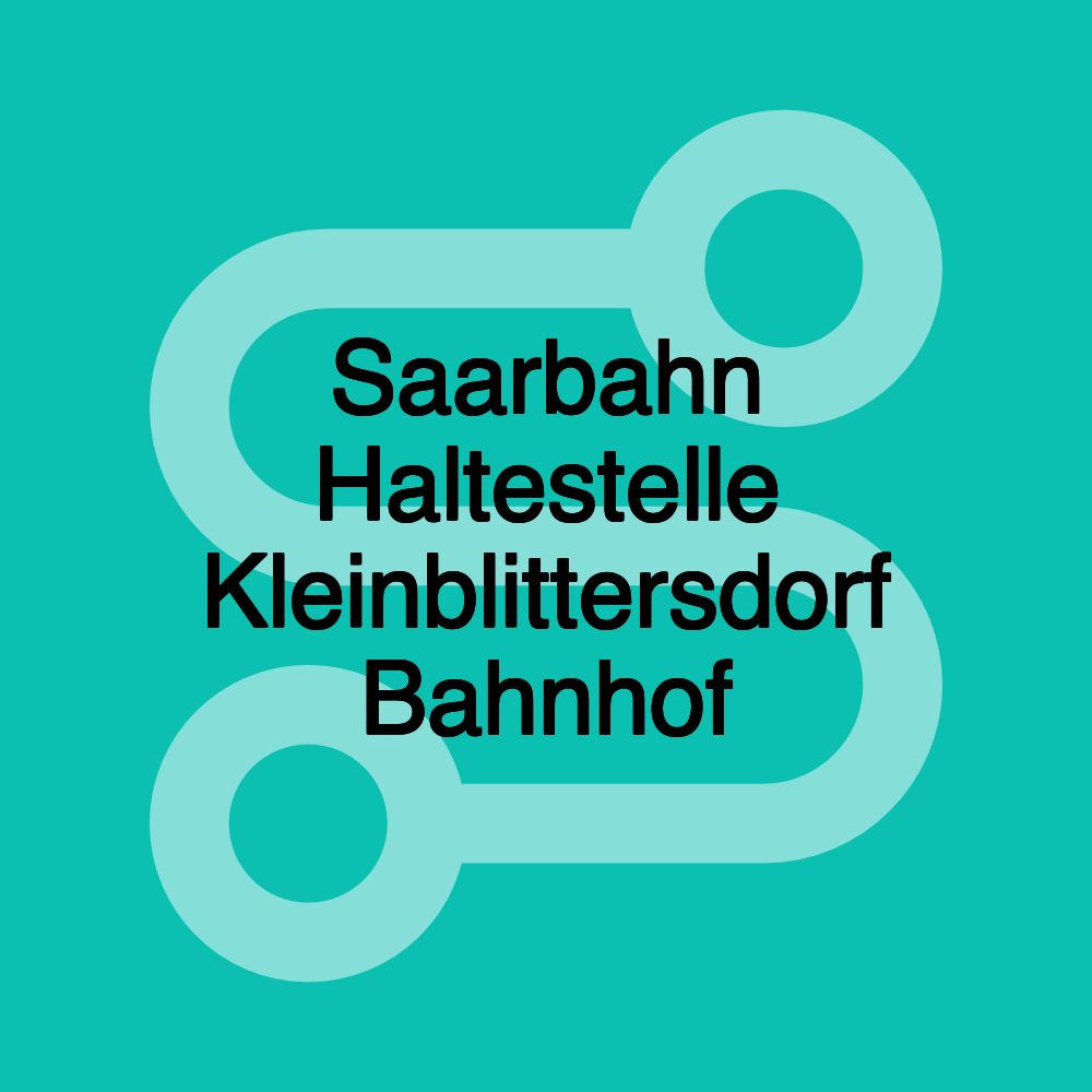 Saarbahn Haltestelle Kleinblittersdorf Bahnhof