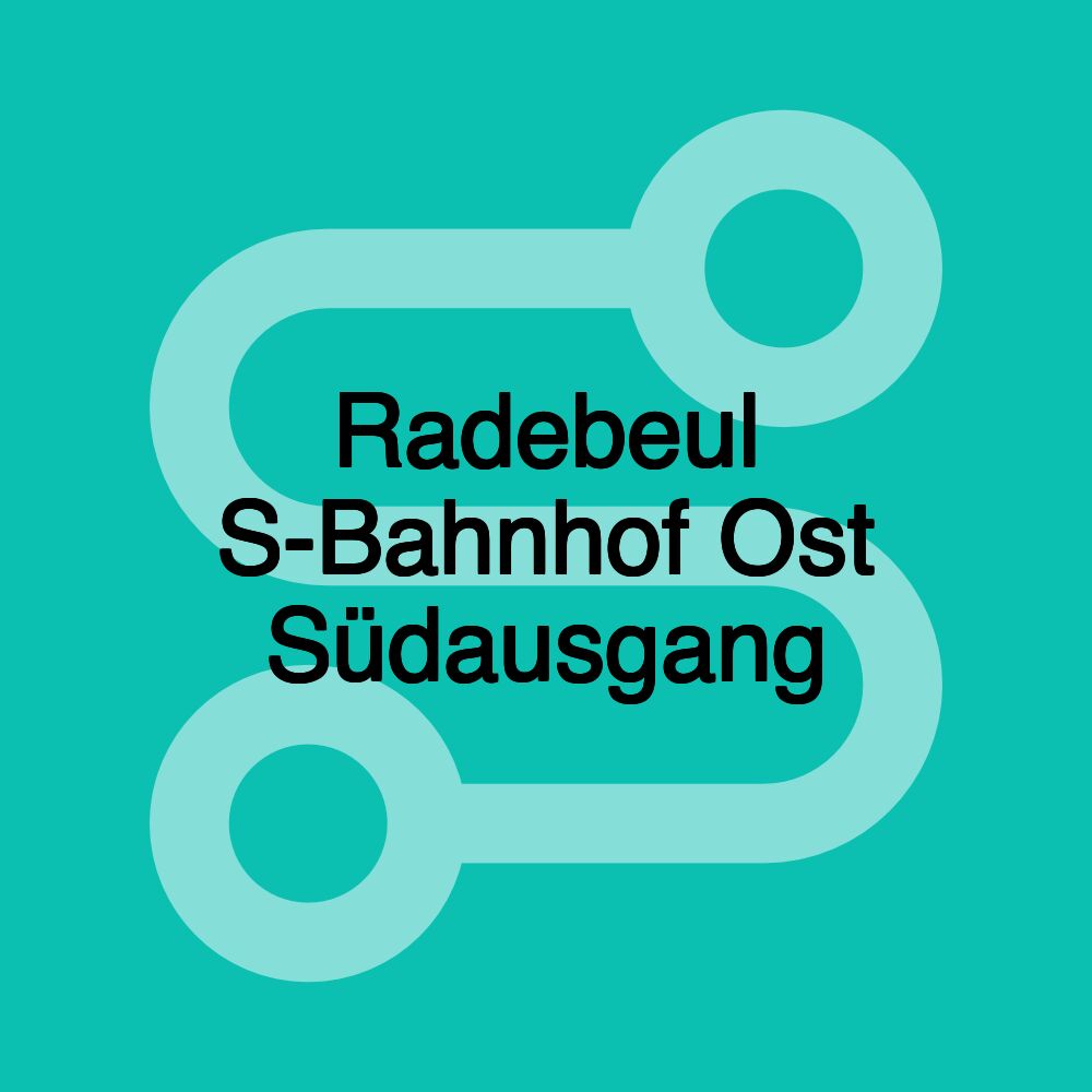 Radebeul S-Bahnhof Ost Südausgang